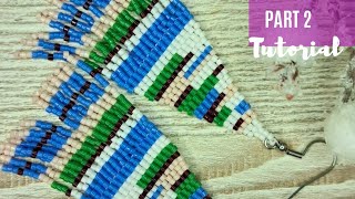 Beaded fringe earrings Part 2 (brick stitch)