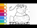 😍daddy🐖pig drawing l easy peppa pig🐷dad drawing for kids l easy drawing l drawing pig l kids drawing