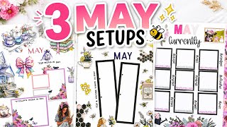 3 May Currently Pages Planner Setup Florals Bees Cozy Spring Spreads