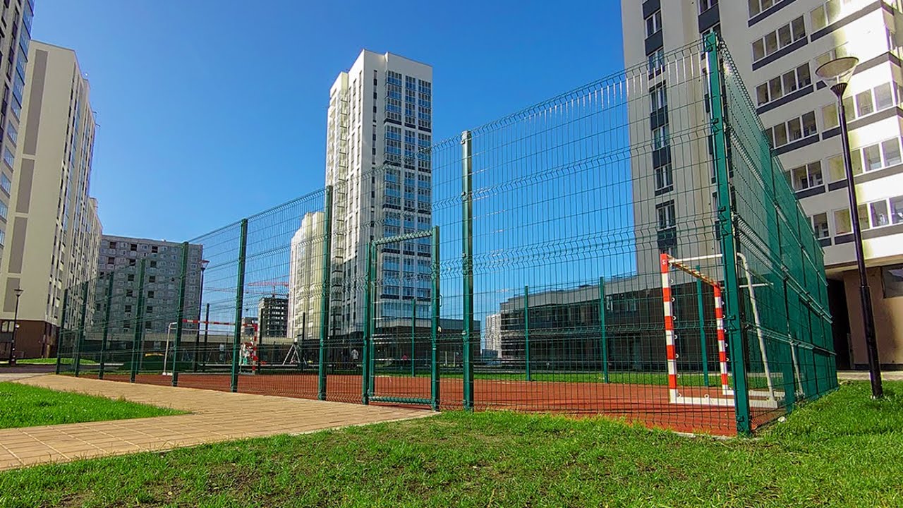 3д забор для спортивной площадки - YouTube