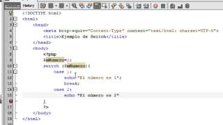Estructura de Control Switch PHP