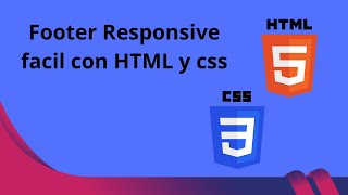 Como crear de forma facil footer o pie de pagina responsive en HTML  y css