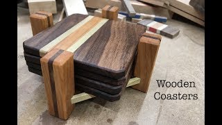 Making Wooden Coasters with Holders. 6 DIFFERENT DESIGNS!!