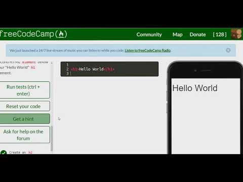 FreeCodeCamp Tutorial #2 Headline with the h2 Element