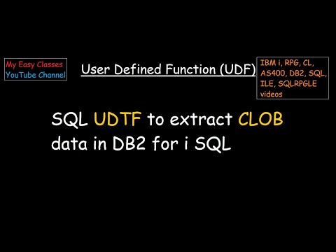 SQL UDTF to extract CLOB data in DB2 for i SQL