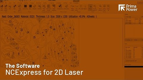 #PrimaProductPills - Order Database for 2D Laser Machines - Prima Power Software