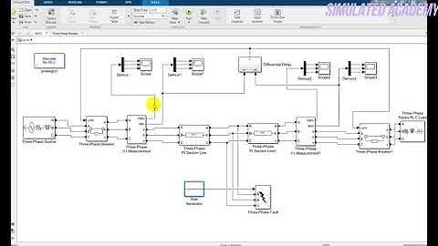 Differential Relay modeling in Simulink || Differential Protection of transmission line in Simulink