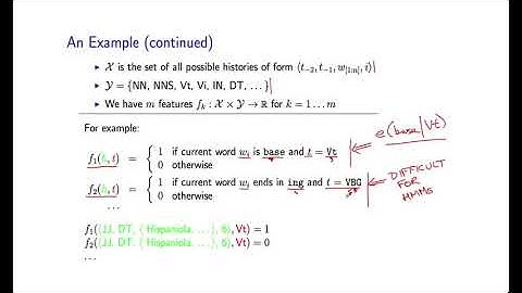 Natural Language Processing by Michael Collins, Columbia University P84  04 Fea