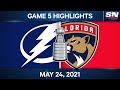 NHL Game Highlights | Lightning vs. Panthers, Game 5 - May 24, 2021