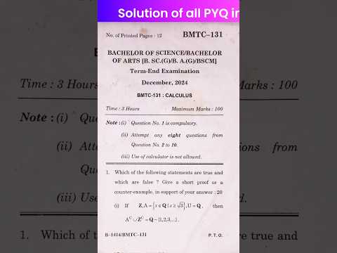 IGNOU BMTC 131