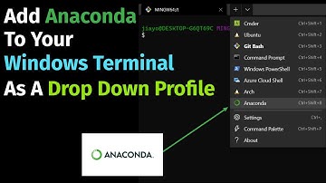 How to Add Anaconda Data Science platform to the Windows Terminal as a Drop Down profile?
