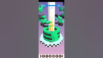 Stack Ball level 64 gameplay walkthrough (iOS, Android