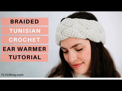 Braided Tunisian Ear Warmer, free pattern - TL Yarn Crafts