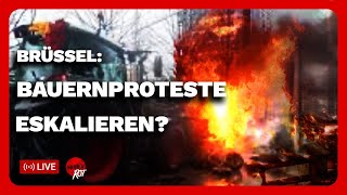 LIVE: Brüssel - Protest der Landwirte (2)