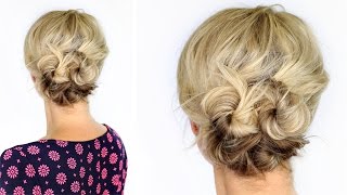 Knotted Updo For Short Hair