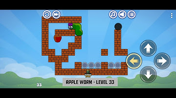 🍎🪱 Apple Worm Level 33 Full Gameplay Walkthrough | Tricky Puzzle Solved Step by Step | Puzzle Game