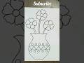 Flower Vase Drawing Easy Steps Shorts Easydrawing Drawing 