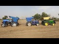 John deere 5036 D & Farmtrack 60 EPI tochan with Sonalika DI-35 tractor