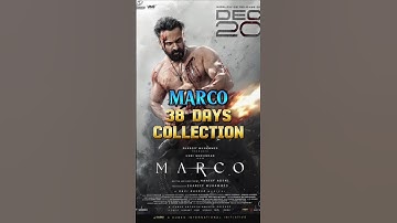 MARCO 38 DAYS COLLECTION || Box office collection || #shorts
