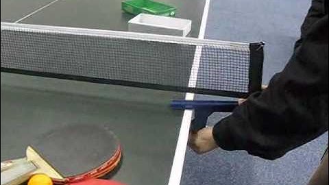 Folding Table Tennis Ping Pong Ball Net and Post Set.flv