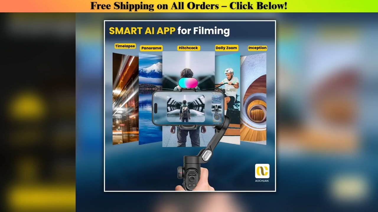 AOCHUAN Smart XE Combo1 3 Axis handheld Gimbal Stabilizer For iPhone and Android Smartphone