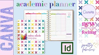 TUTORIAL How To Edit The Academic Calendar 2023-2024 Available in BOTH Adobe InDesign and Canva