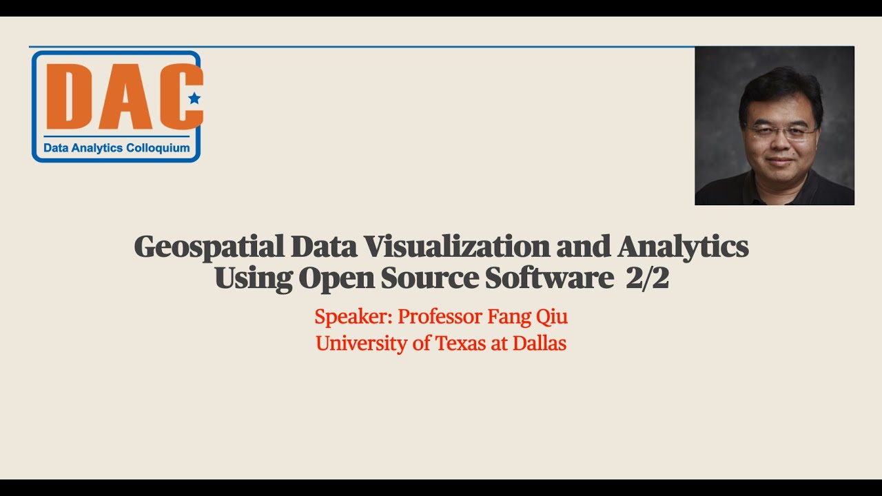 Geospatial Data Visualization and AnalyticsUsing Open Source Software 2 ...