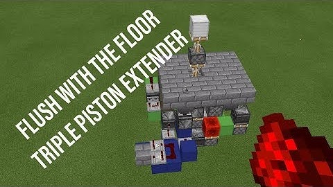 SMALLEST flush with the floor TRIPLE piston extenders for Minecraft bedrock