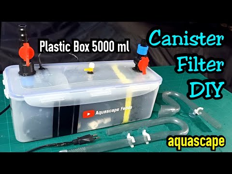 Membuat Filter Canister DIY Aquarium dari Box Plastik Panjang