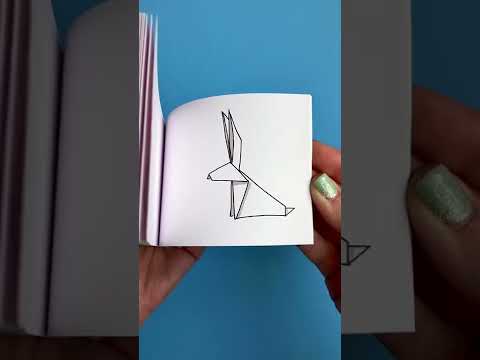 I was trying to finish this #origami rabbit #flipbook before Easter 🐇 #shorts