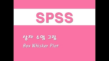SPSS를 활용한 그래프 - (30) 상자 수염 그림(Box Whisker Plot)