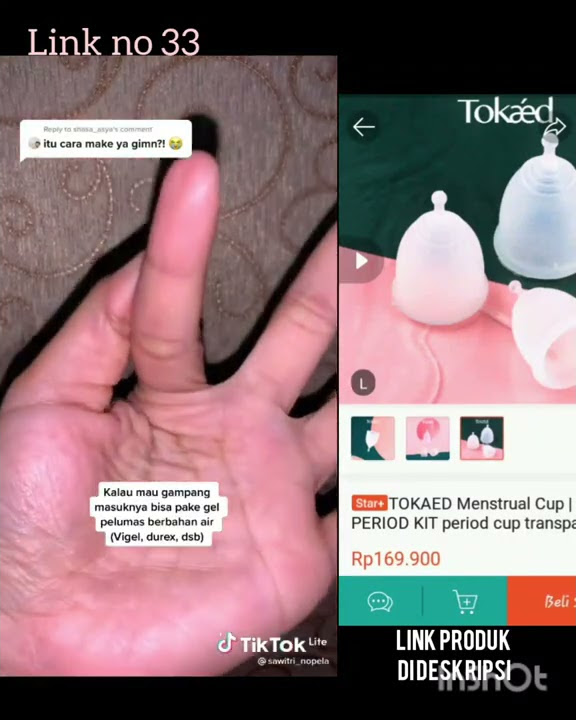 TUTORIAL PAKAI MENSTRUAL CUP   LINK PRODUK #SHORTS