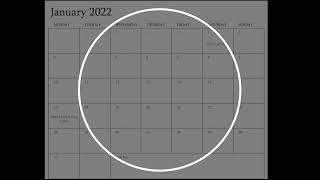 January 2022 Calendar Printable with Holidays