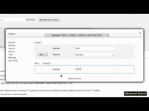 Advanced Search Using EventLog Analyzer