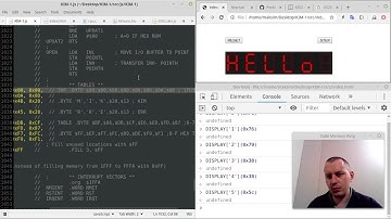 Emulating 7 segment LED display for KIM-1