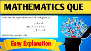 Mathematics Question | One-one and onto function question | Explanation in Hindi