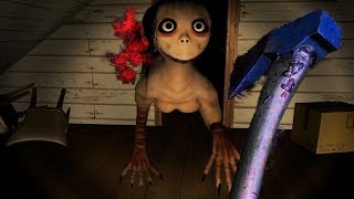 KILLING MOMO WITH AN AXE! || MOMO Creepypasta Horror Game (SECRET ENDING) screenshot 4