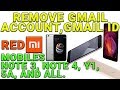 How to Remove Gmail Account ID in Xiaomi Redmi Mobiles