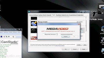 How to add a (MegaVideo)username to a PlayOn script