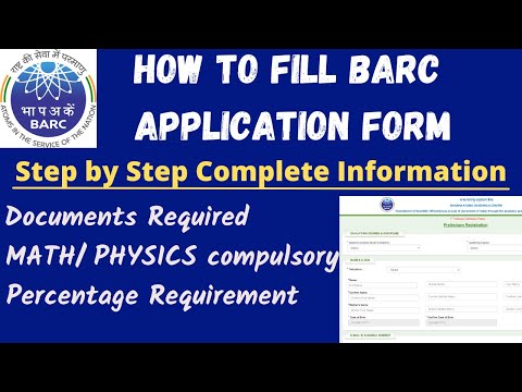 HOW TO FILL BARC APPLICATION FORM 2022 | STEP BY STEP COMPLETE FORM FILLING | BARC OCES/DGFS 2022