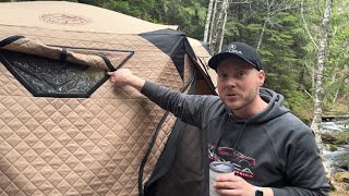 The Overland(ish)'s newest tent, the Basecamp V3 in Desert Tan - Dispersed camping on Mt Hood Oregon