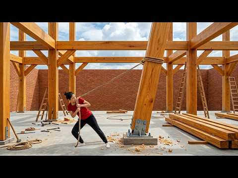 Incredible Transformation! Talented Girl Builds a Modern Wooden Home in 329 Days.|by@freelife98