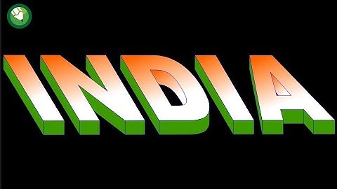Professional 3D India Name Design in Coreldraw | 3D Name Design coreldraw | #viral @Aadi_Graphics