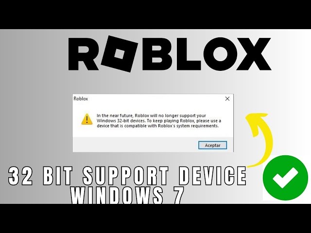 Well it's official, 32 bit OS's will not work with Roblox : r/roblox