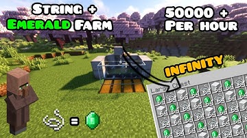 Minecraft easy automatic string + Emerald Farm 1.21+