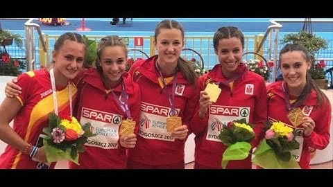 España Campeona de Europa relevo corto femenino Sub 23
