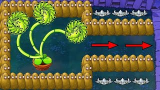 Plants vs Zombies Hack 999 Threepeater Vs 99 Giga Gargantuar Vs Dr. Zomboss