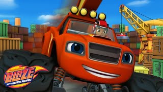 Blaze Dodges Falling Containers! | Blaze and the Monster Machines