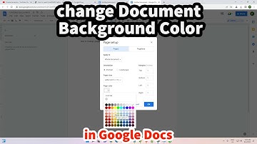 How to Set the Document Background Color in Google Docs