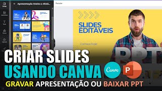 Como Criar SLIDES e APRESENTAÇÕES no CANVA screenshot 4